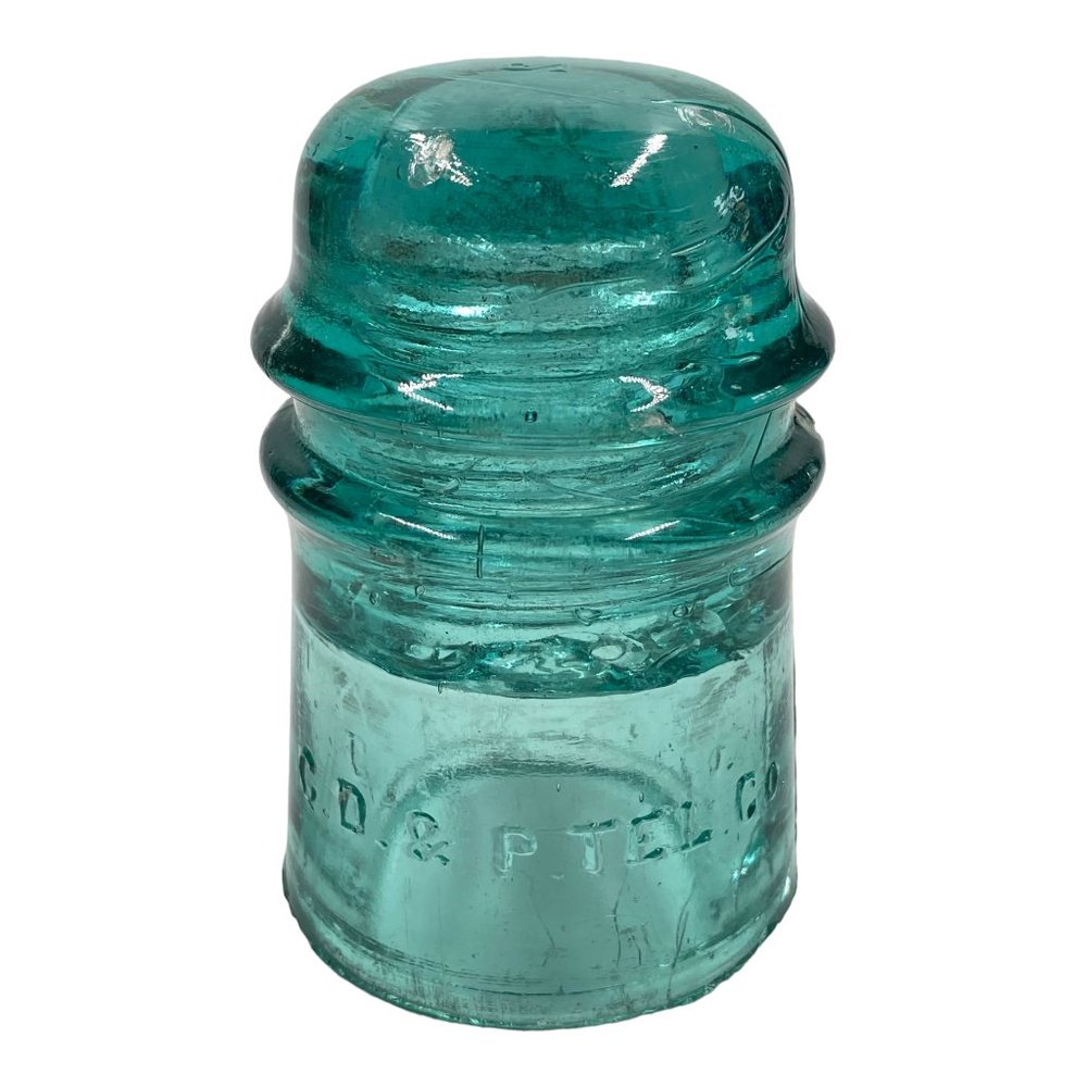 Antique Turquoise Glass Insulators - Picture 5 of 5